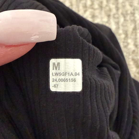 Lululemon Black Align High Rise Ribbed Wide Leg Pants - Picture 8 of 9